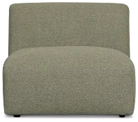 Baylor Green Fabric Armless Chair