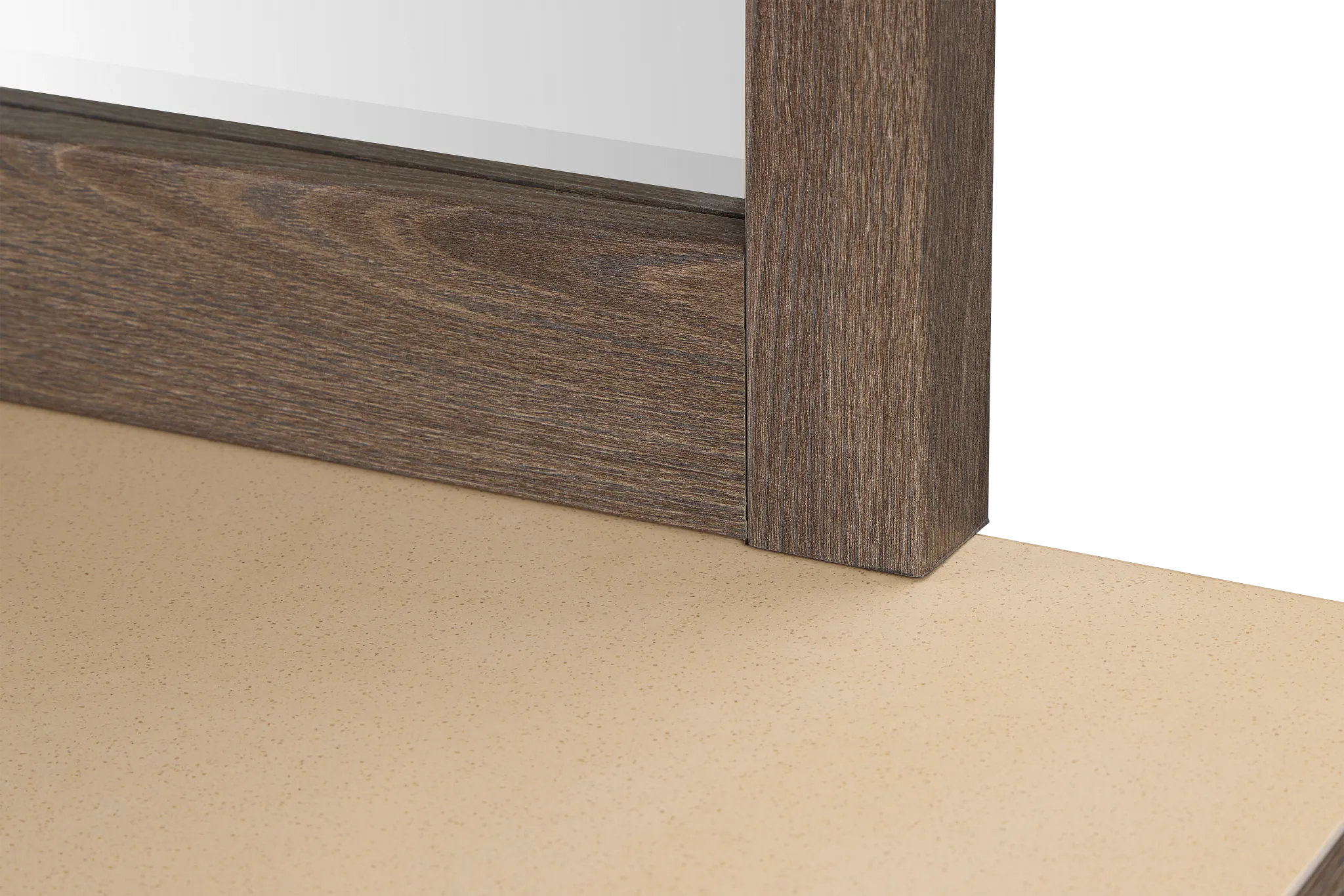 Warren Two-tone Stone Dresser & Mirror