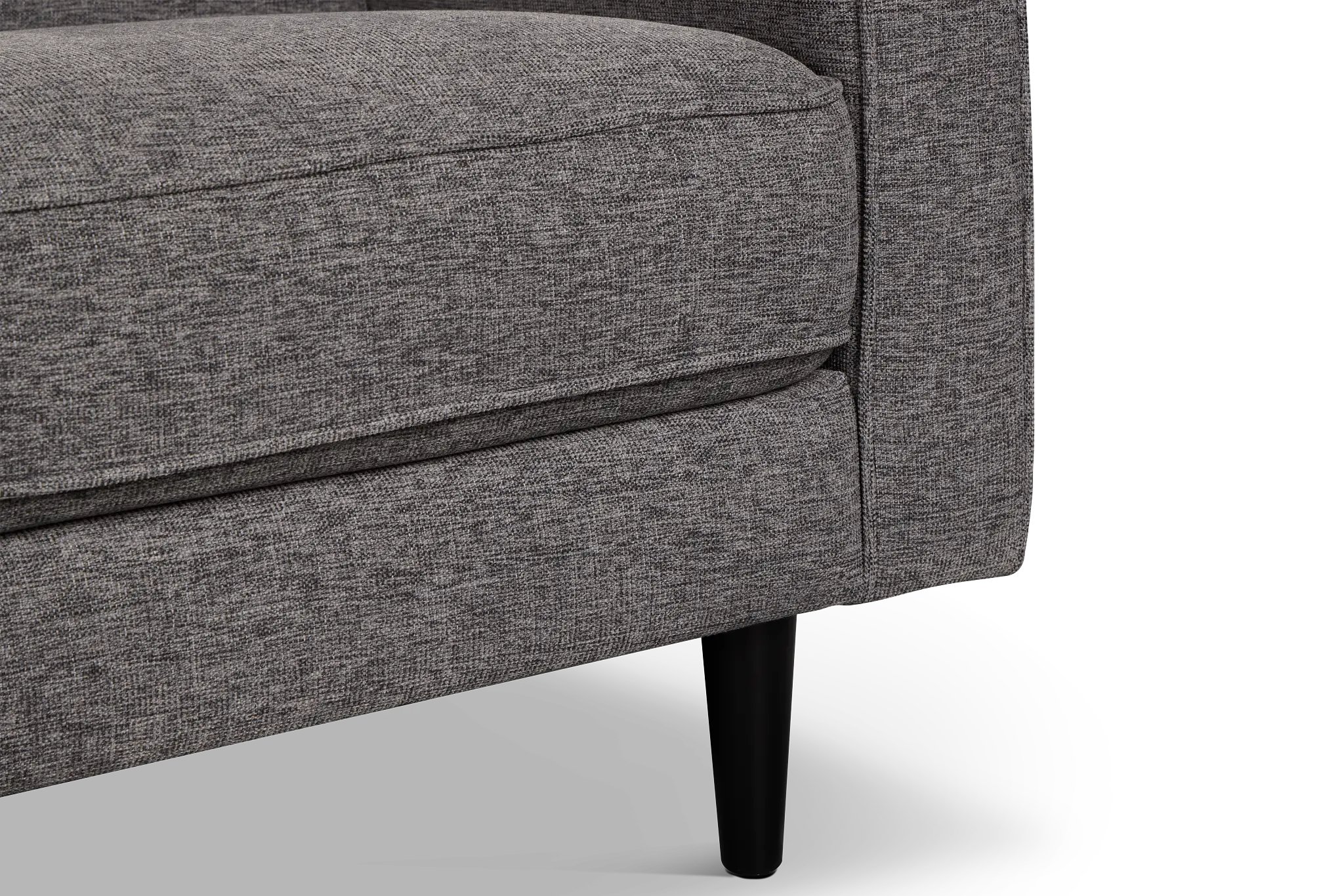 Milo Gray Fabric Small Left Bumper Sectional Milo Gray Fabric Small Left Bumper Sectional