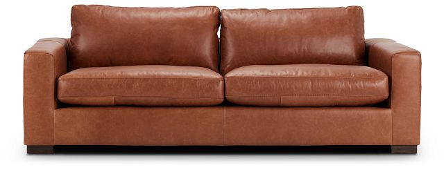 Bohan 89" Brown Leather Sofa (1)