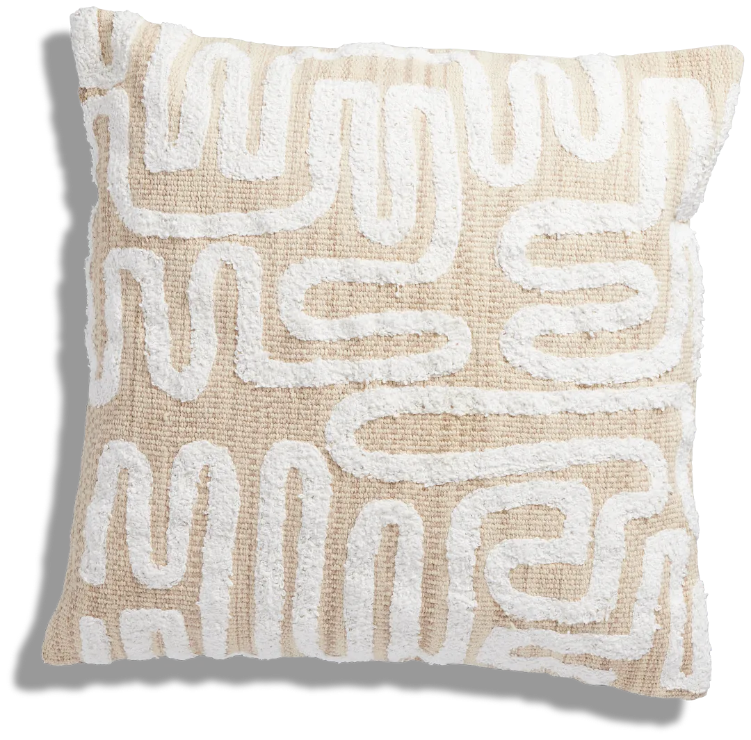 Benji Ivory 20" Accent Pillow