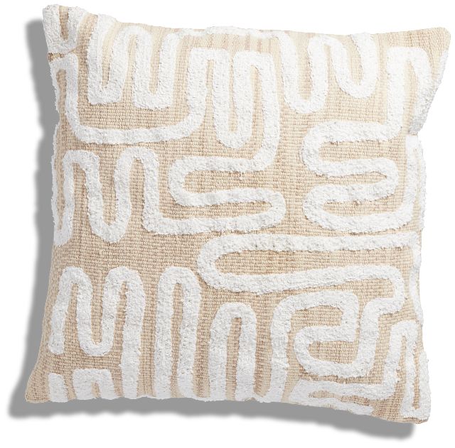 Benji Ivory 20" Accent Pillow