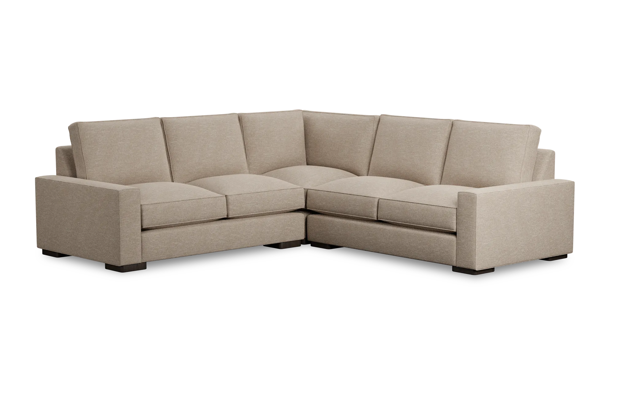 Edgewater Victory Taupe Small Two-arm Sectional