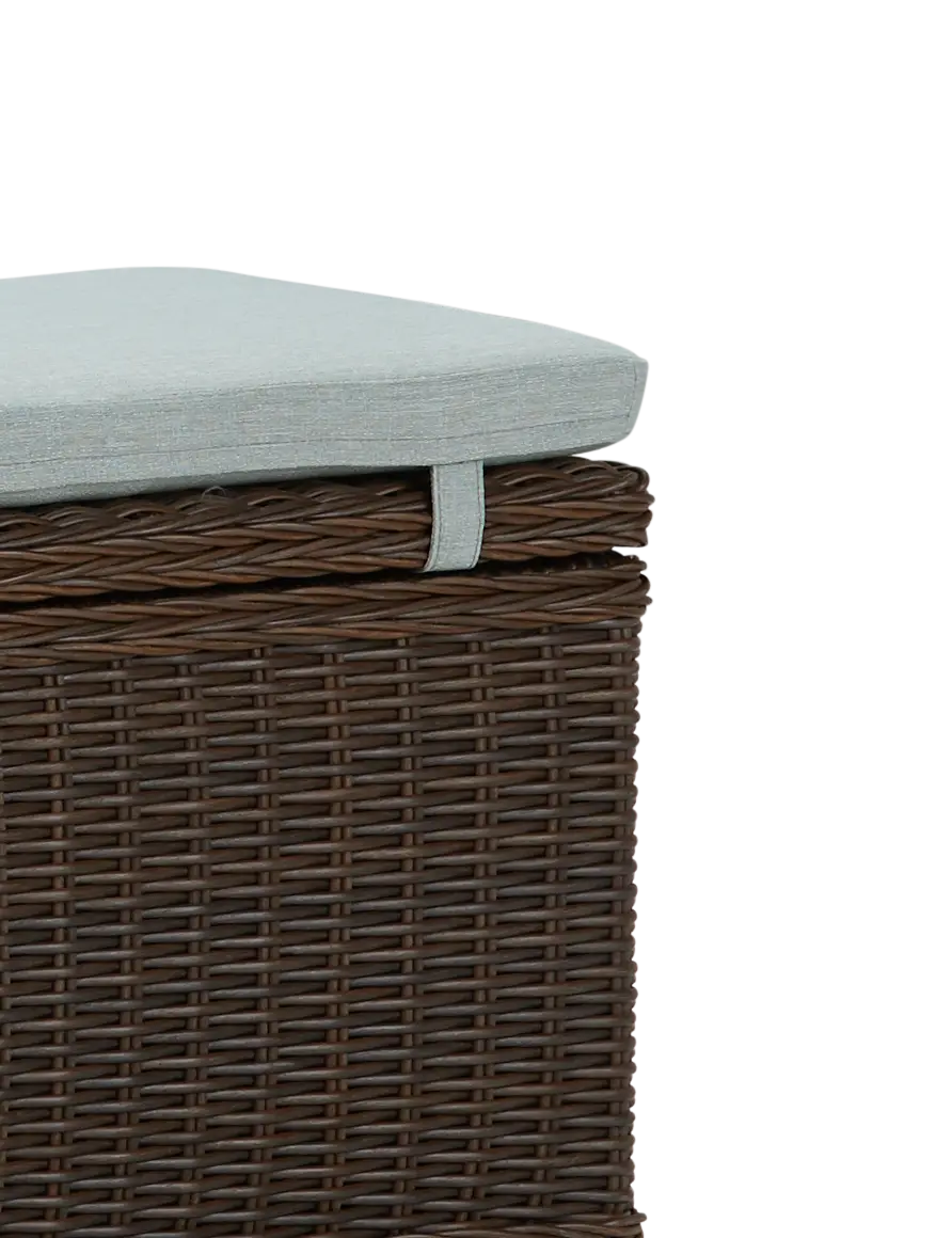 Southport Teal Woven Dining Bench Southport Teal Woven Dining Bench