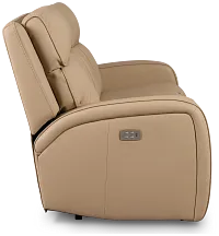 Rhett Taupe Micro Power Reclining Sofa