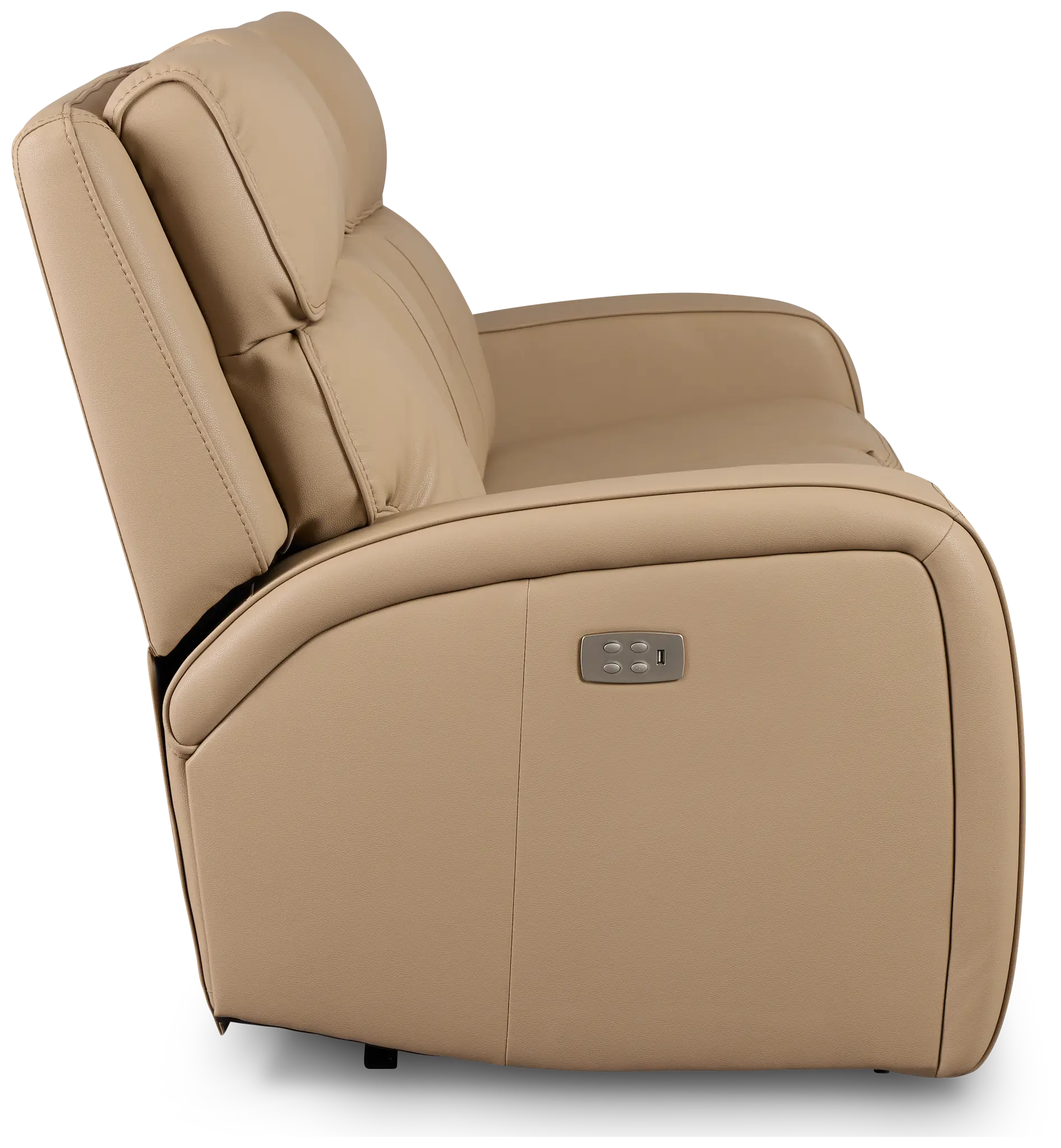 Rhett Taupe Micro Power Reclining Sofa Rhett Taupe Micro Power Reclining Sofa