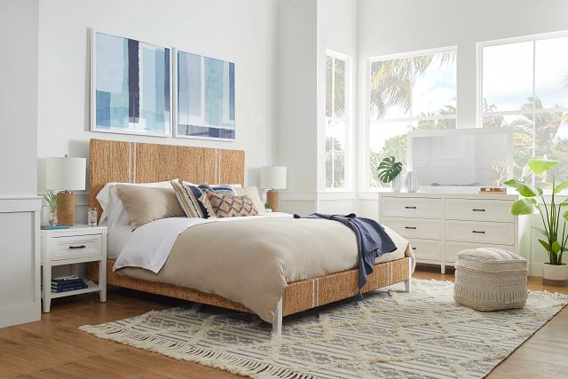 Nantucket Light Tone Woven Panel Bed