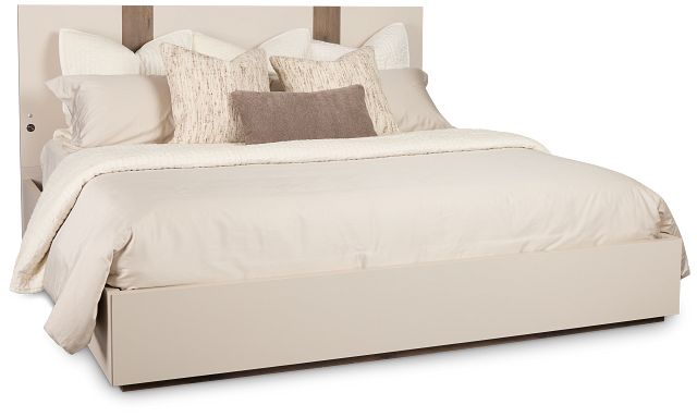 Brasilia Light Beige Platform Bed