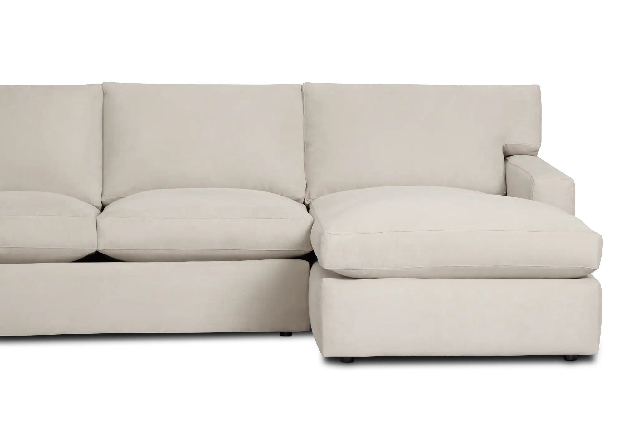 Hudson Gray Fabric Medium Right Chaise Sectional Hudson Gray Fabric Medium Right Chaise Sectional