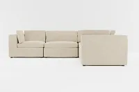 Destin Peyton Beige Fabric 5-piece Modular Sectional