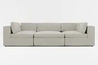 Destin Elite Gray Fabric 6-piece Pit Sectional