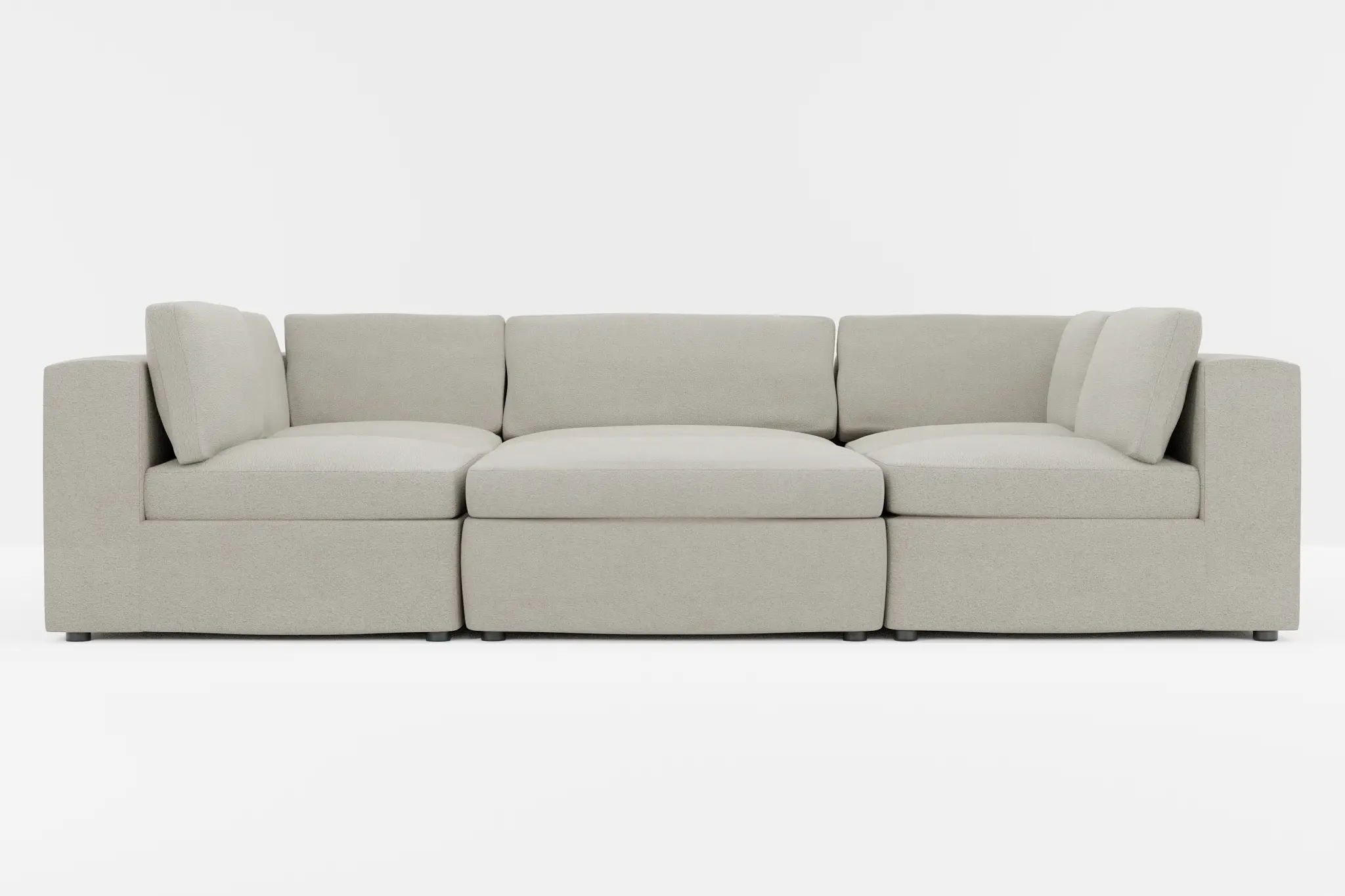 Destin Elite Gray Fabric 6-piece Pit Sectional Destin Elite Gray Fabric 6-piece Pit Sectional