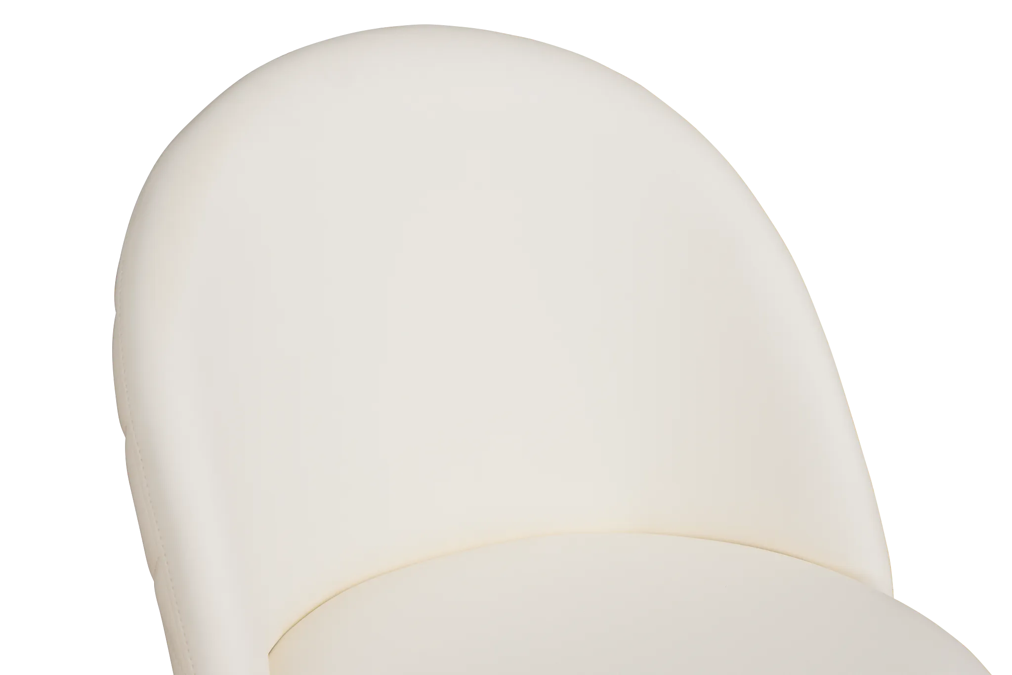 Capri White Micro Upholstered Side Chair W/ Gold Legs
