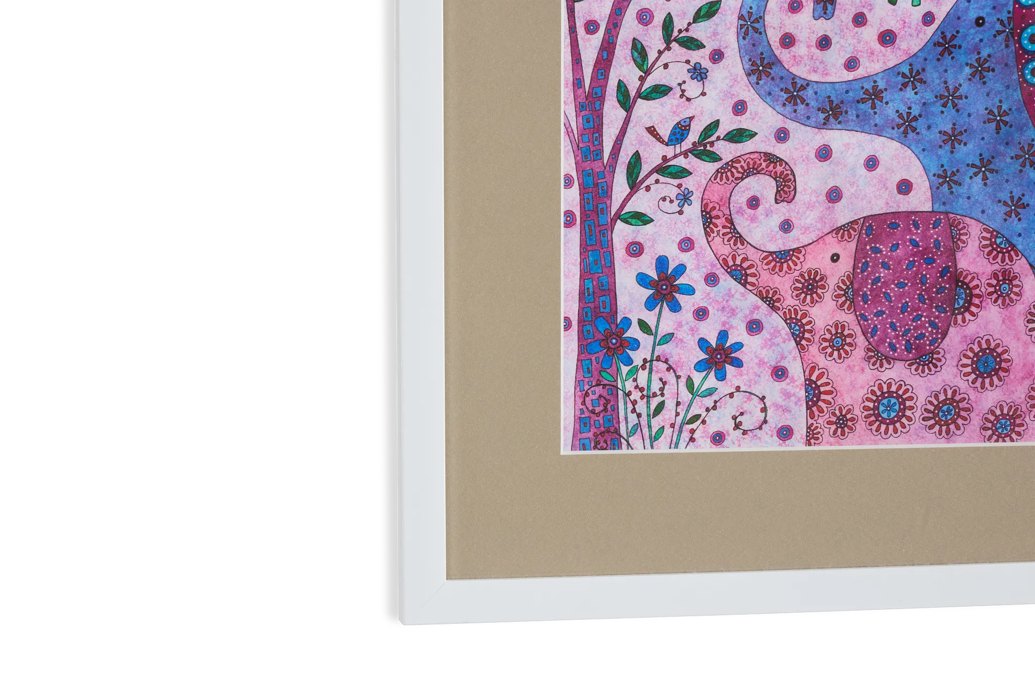 Tusker Multicolored Framed Wall Art