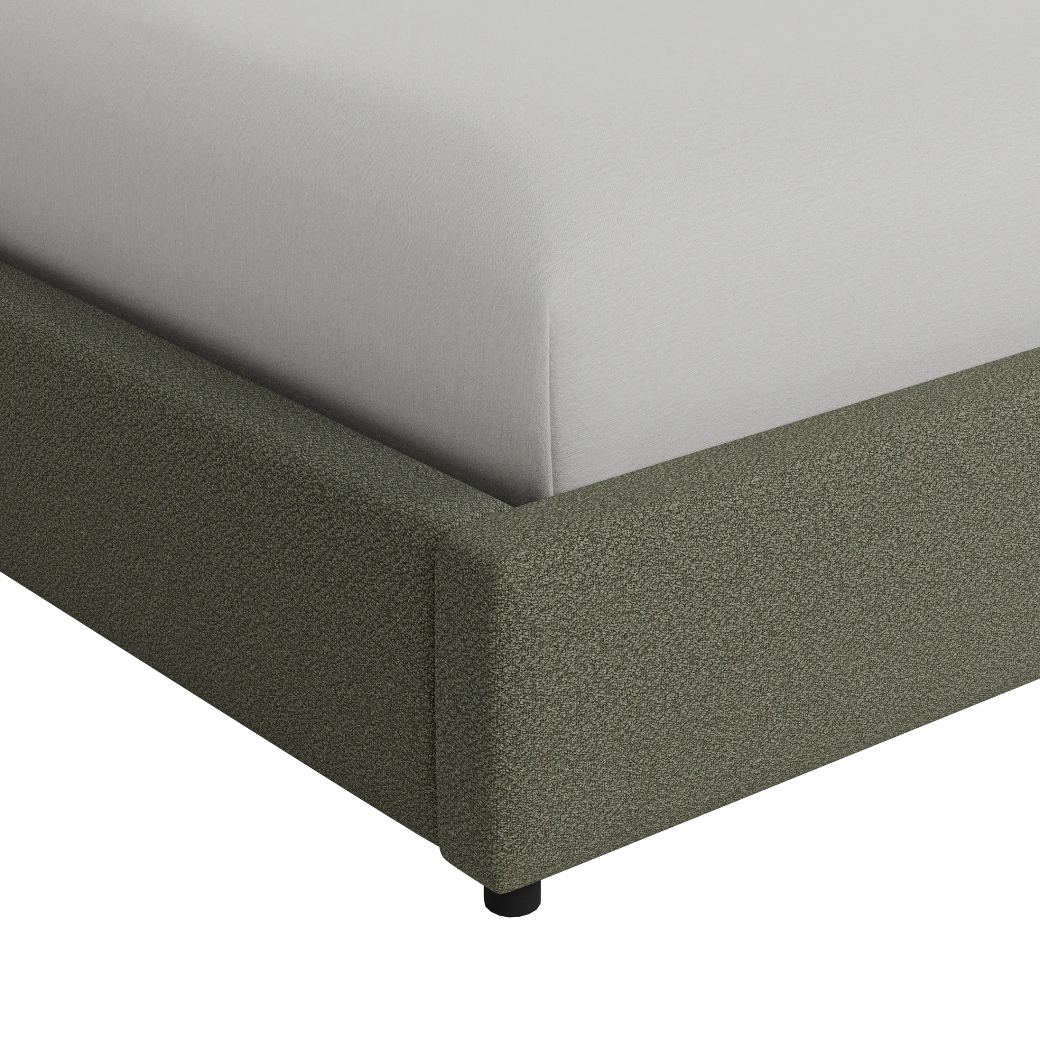 Grayton Sutton Green 54" Upholstered Platform Bed