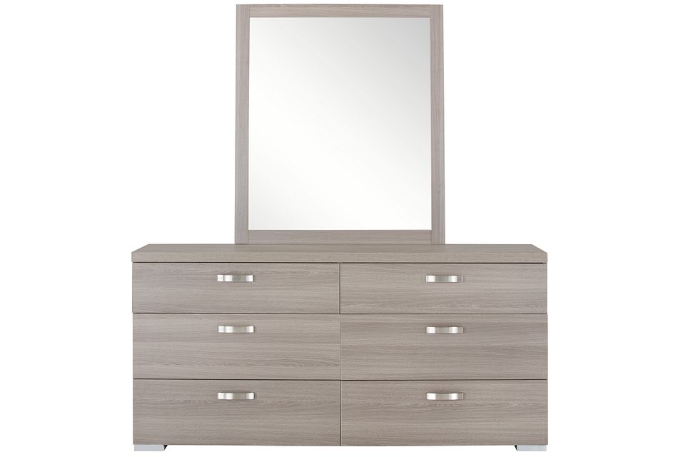 Caelan Light Tone Dresser Mirror Bedroom Dressers Mirrors
