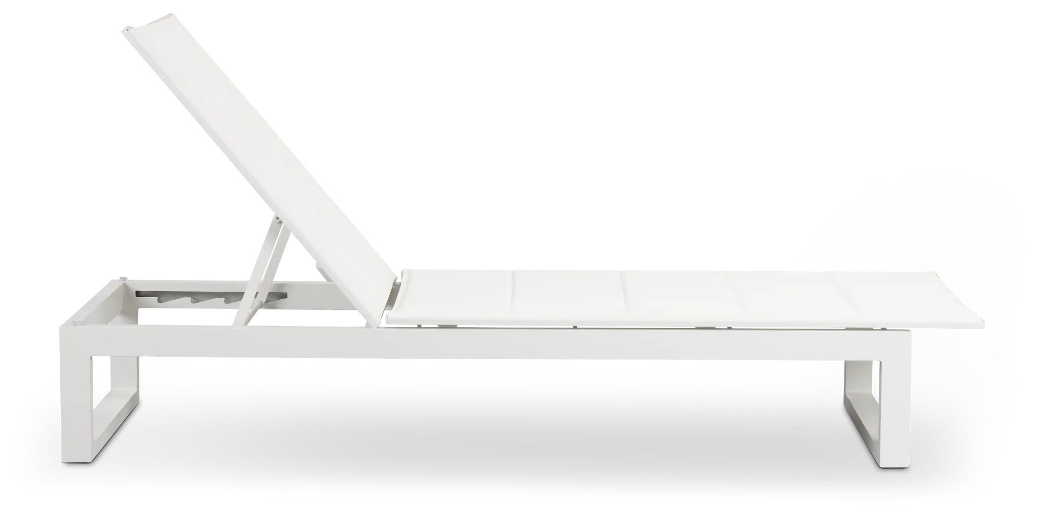 Anguilla White Cushioned Chaise