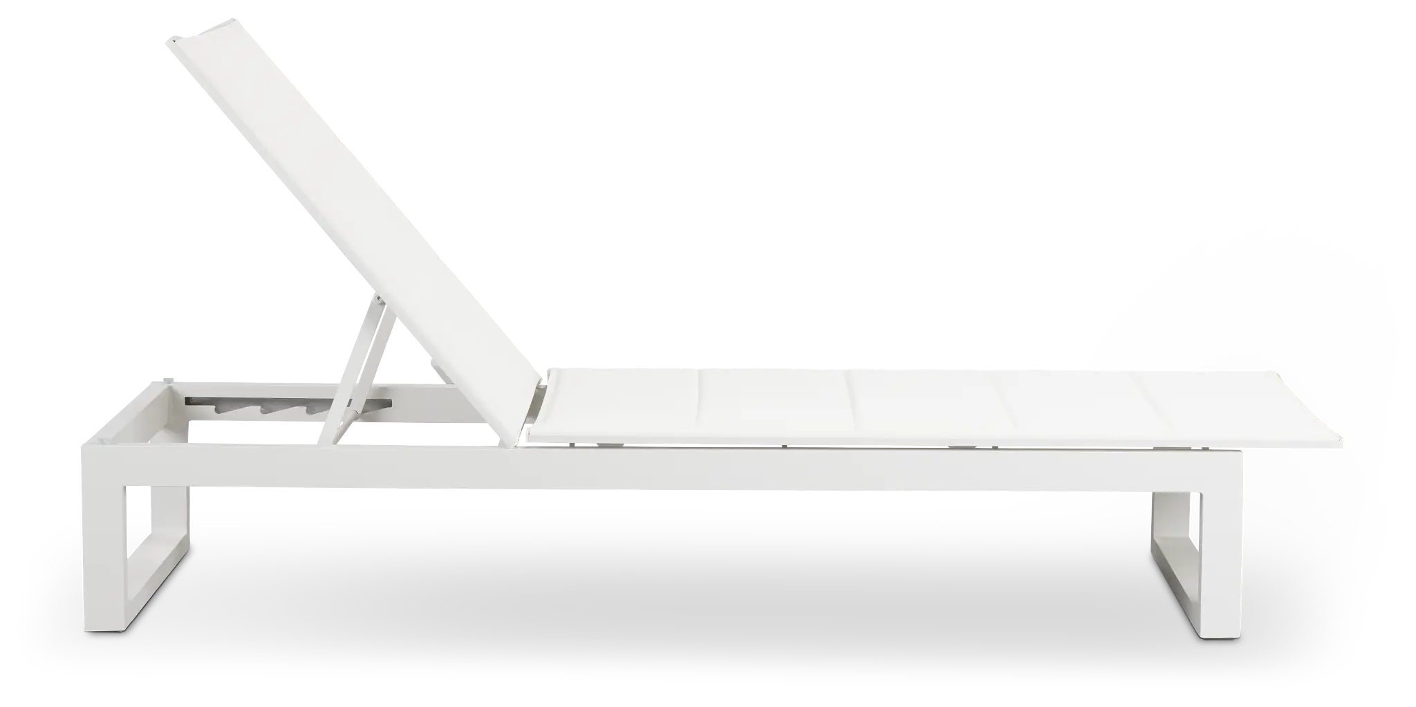 Anguilla White Cushioned Chaise Anguilla White Cushioned Chaise