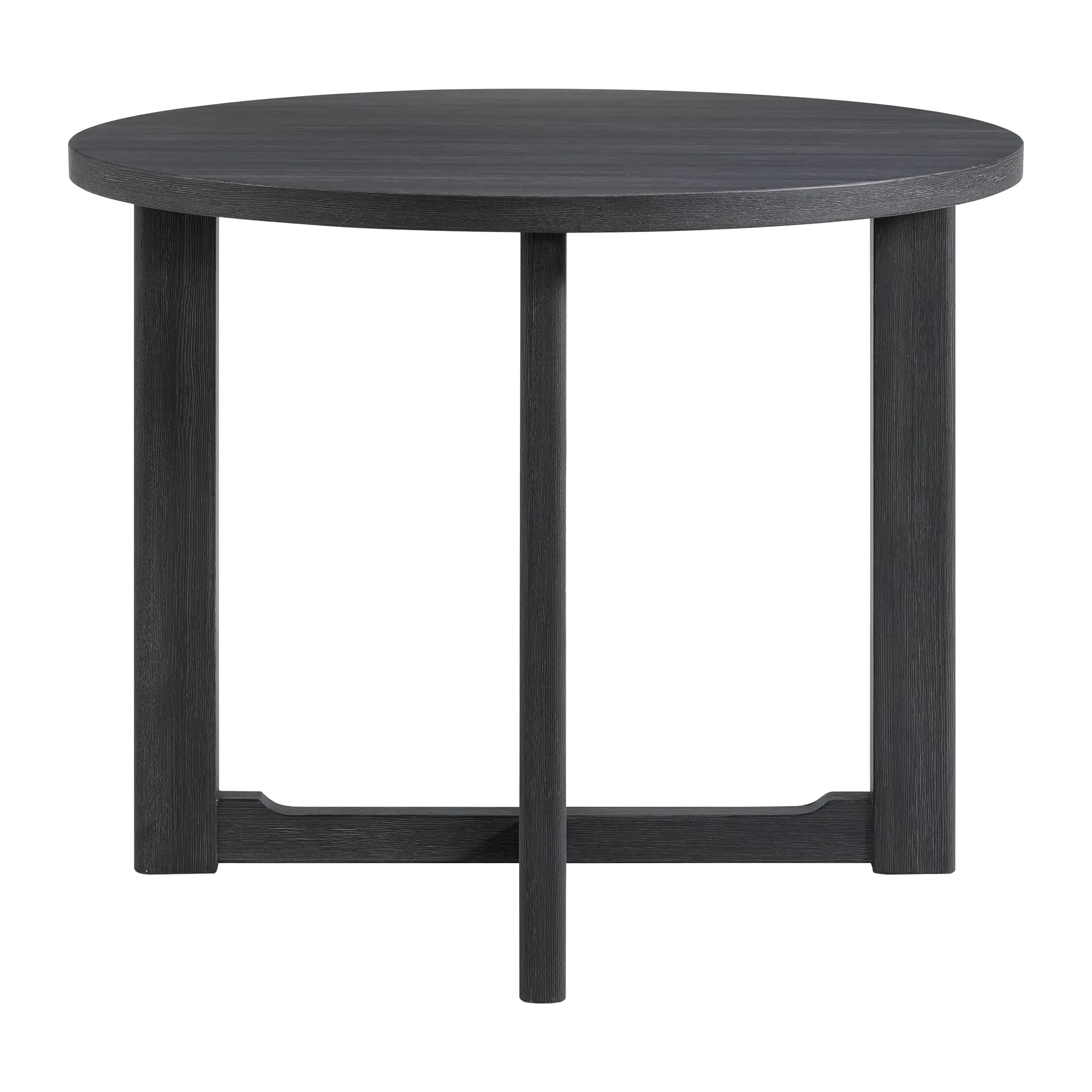 Gareth Dark Gray Round High Table & 4 Upholstered Barstools Gareth Dark Gray Round High Table & 4 Upholstered Barstools
