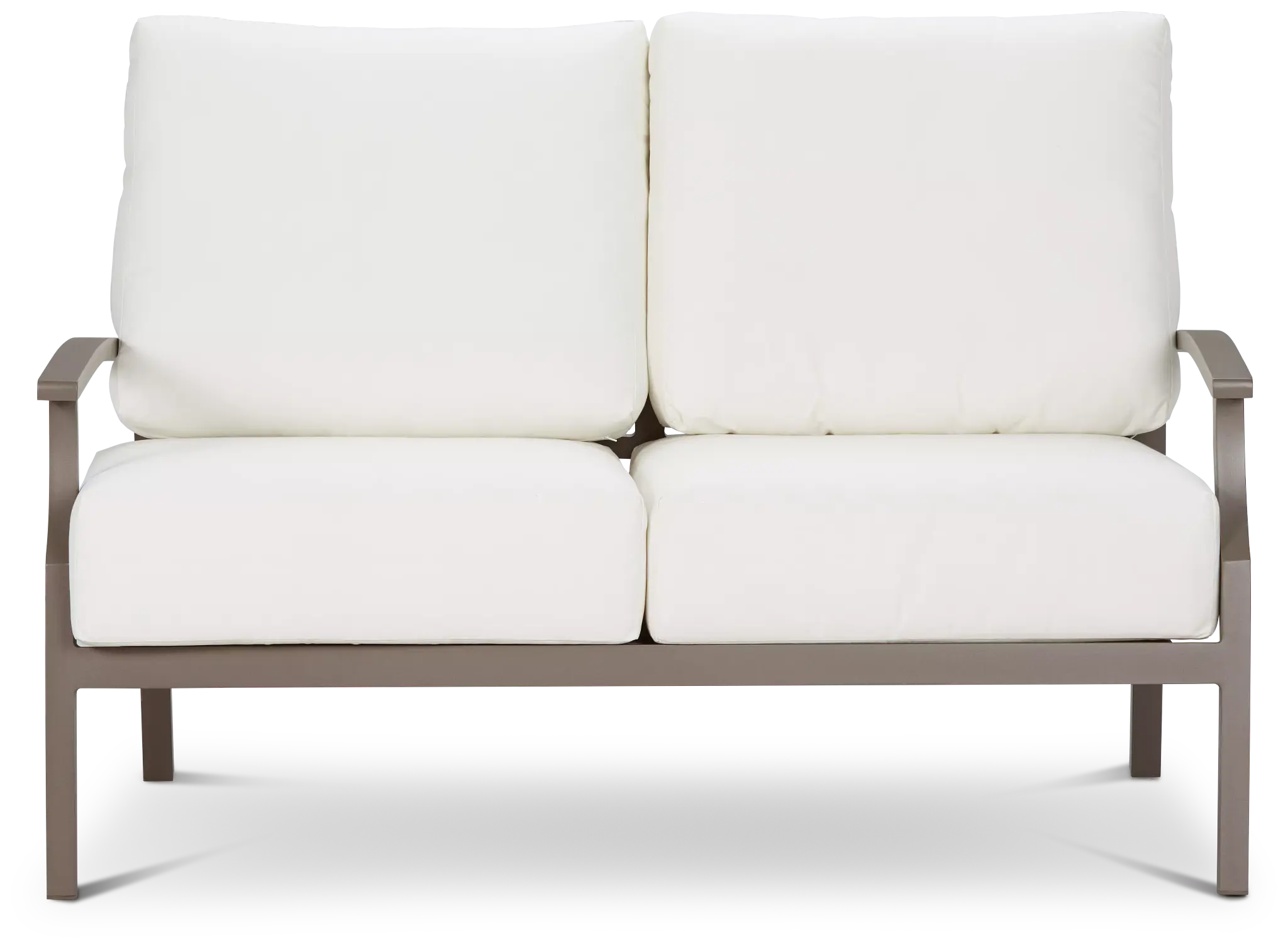 Raleigh White Aluminum Loveseat Raleigh White Aluminum Loveseat