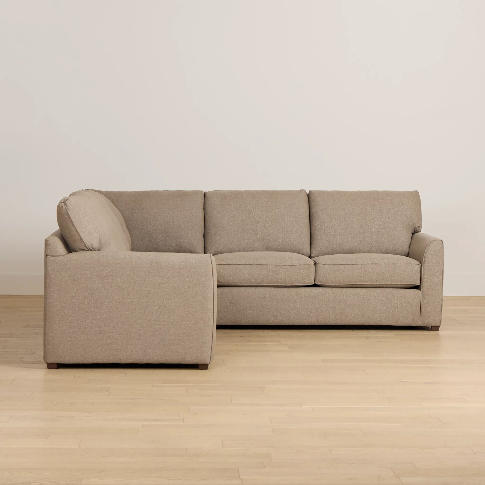 Tate Brown Fabric Small Two-arm Sectional