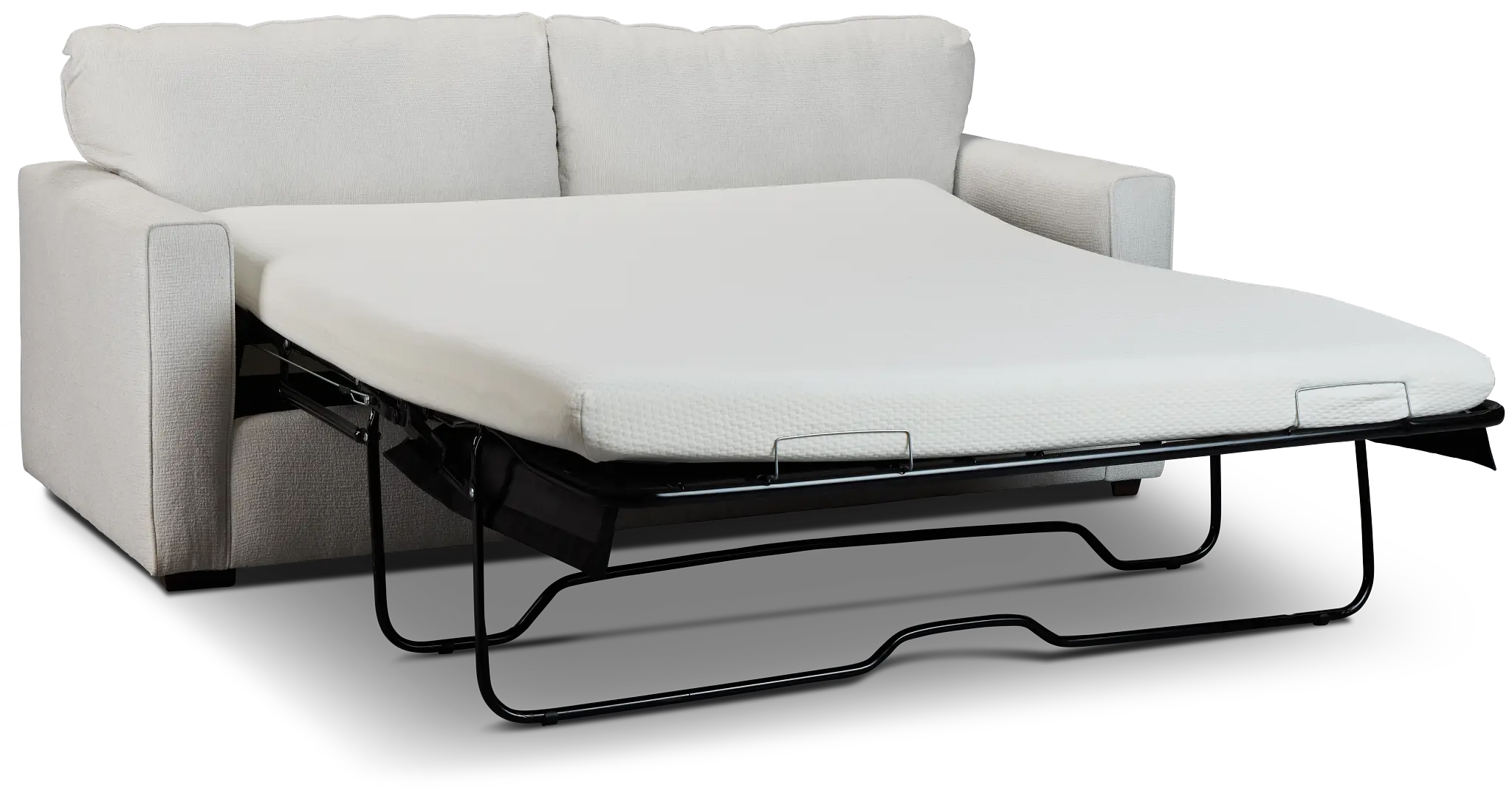 Avalon White Fabric Memory Foam Sleeper Avalon White Fabric Memory Foam Sleeper