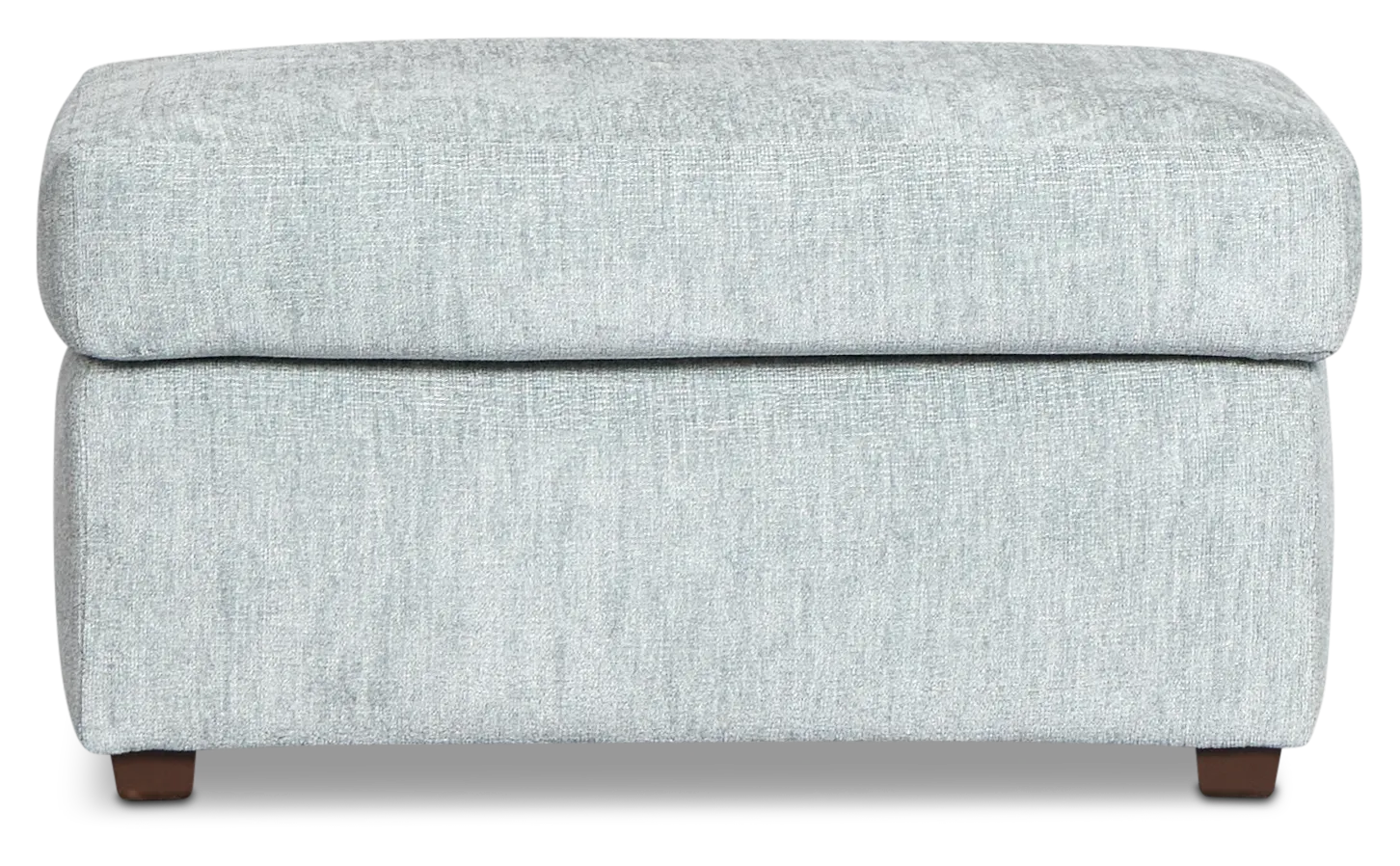Shore Light Blue Fabric Ottoman