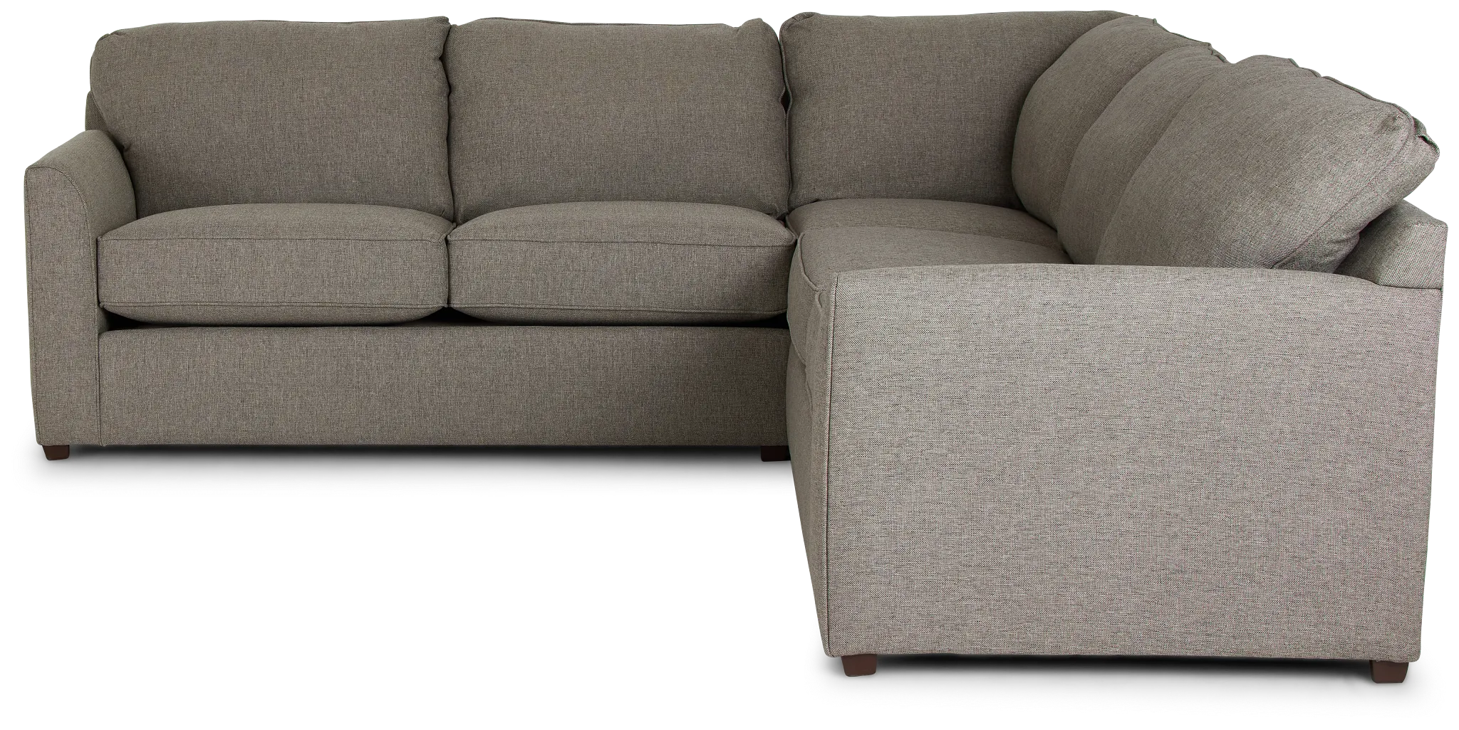 Asheville Brown Fabric Small Two-arm Sectional