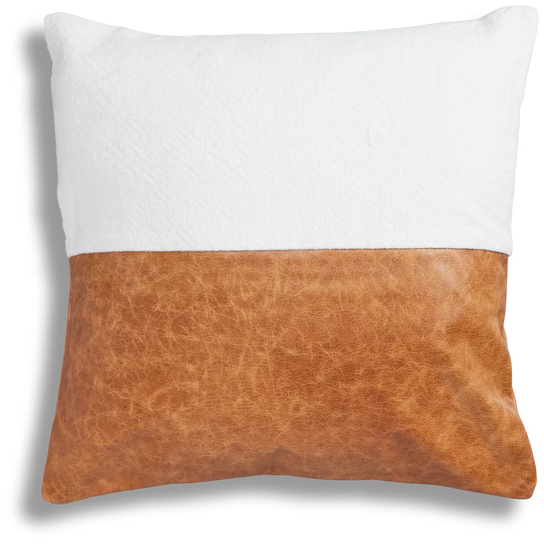 Canya Ivory Square Accent Pillow