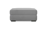 Edgewater Suave Gray Ottoman