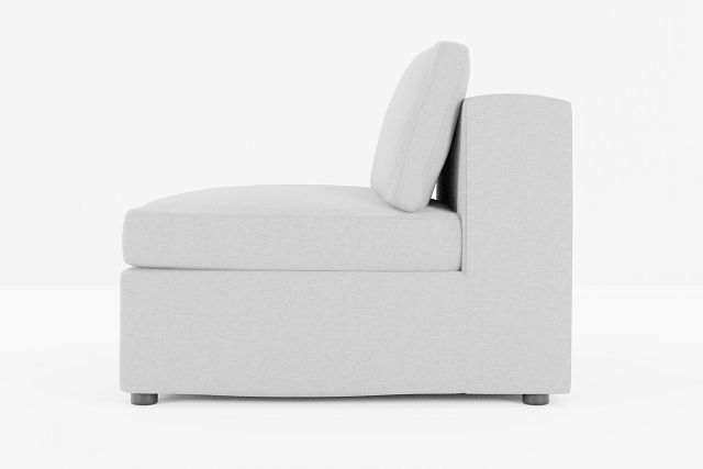 Destin Suave Gray Fabric Armless Chair