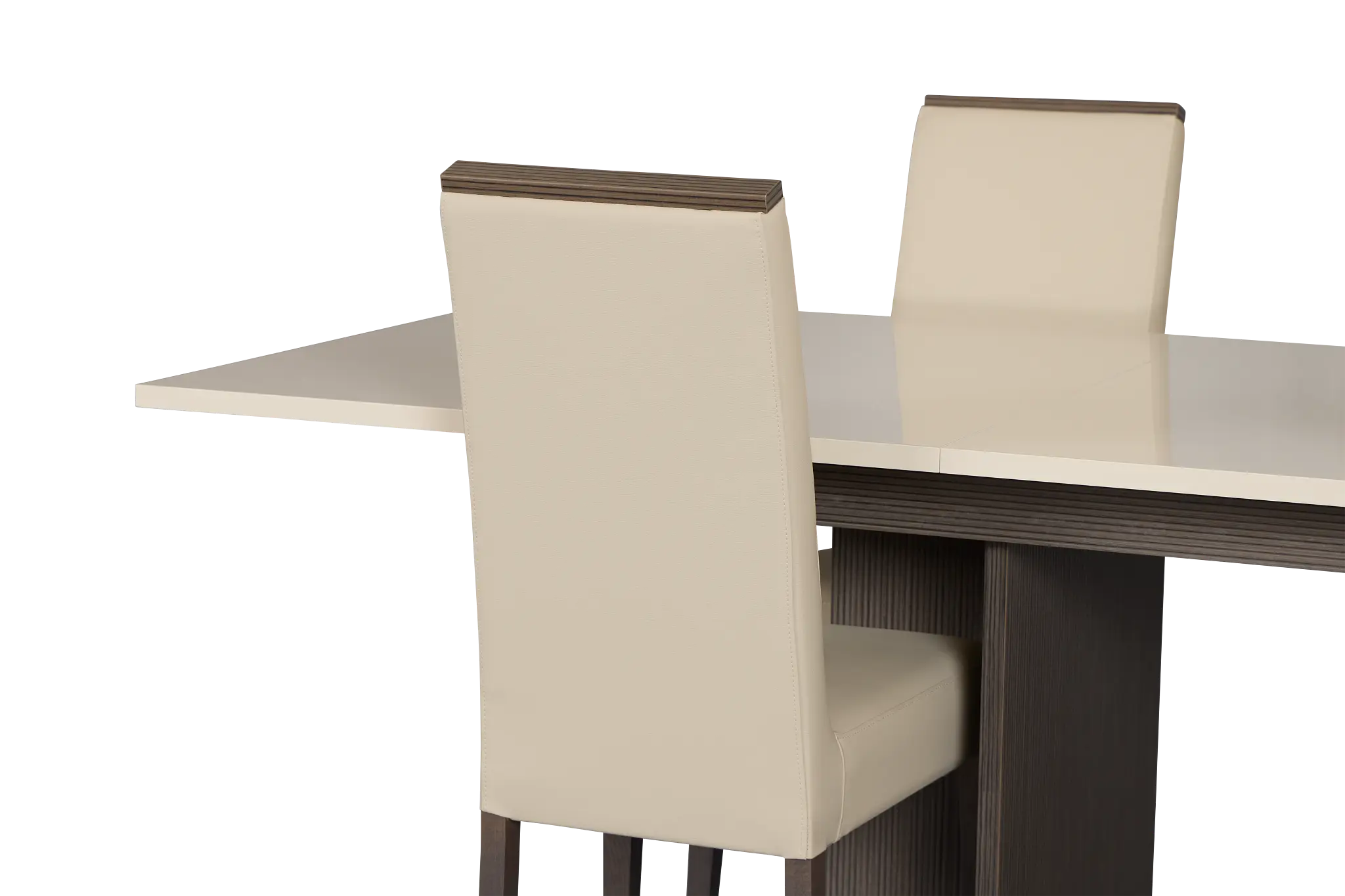 Sienna Two-tone Table & 4 Leather Chairs Sienna Two-tone Table & 4 Leather Chairs