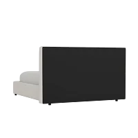 Grayton Merino Light Beige 44" Upholstered Platform Bed