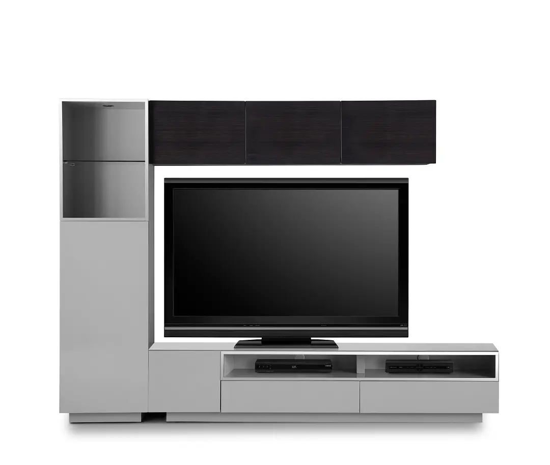 Vancouver 108" Gray Dark Tone 5-piece Left Modular Entertainment Wall Vancouver 108" Gray Dark Tone 5-piece Left Modular Entertainment Wall