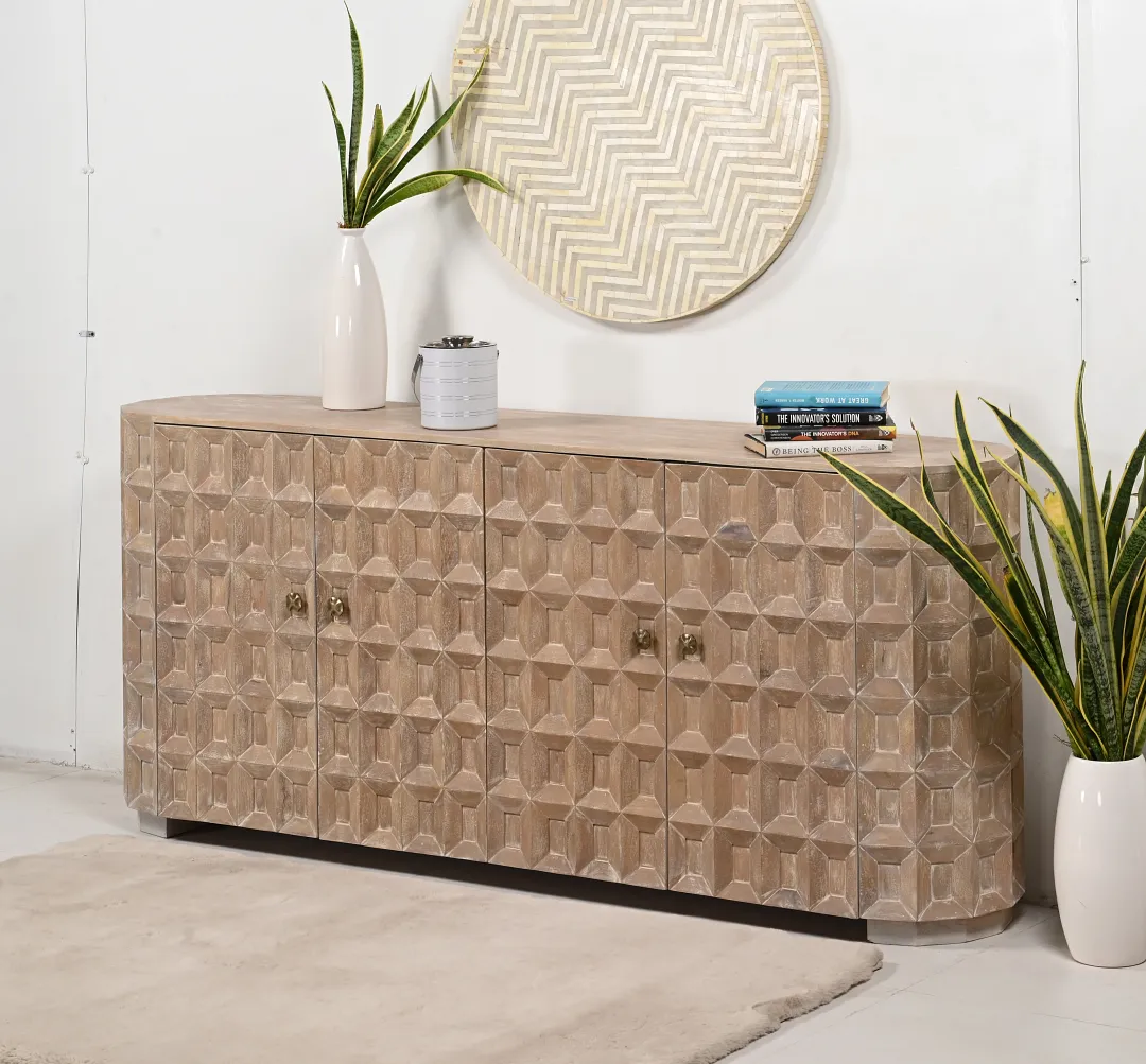 Gillian White Four-door Cabinet