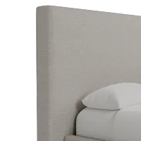 Grayton Maguire Pewter 54" Upholstered Platform Bed