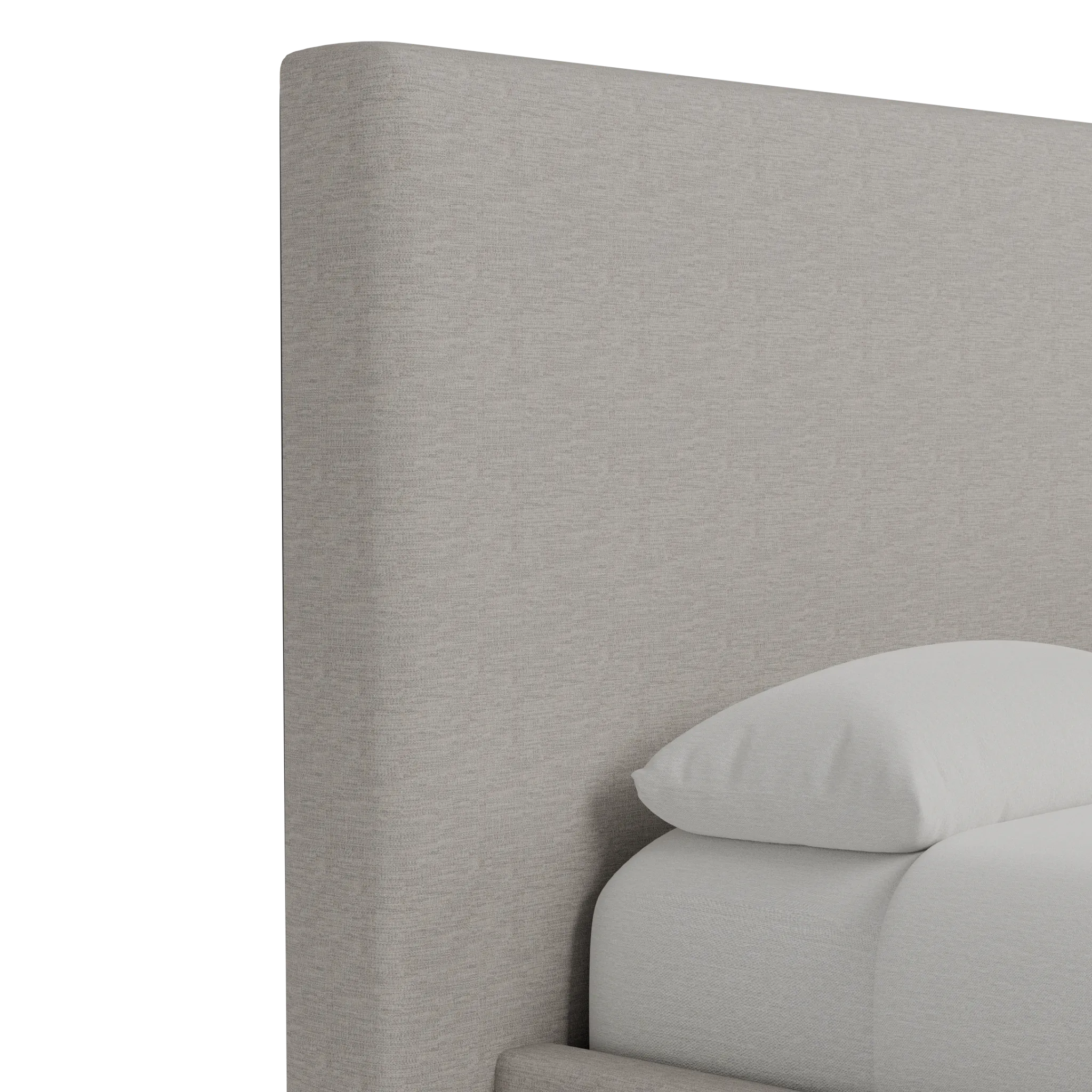 Grayton Maguire Pewter 54" Upholstered Platform Bed