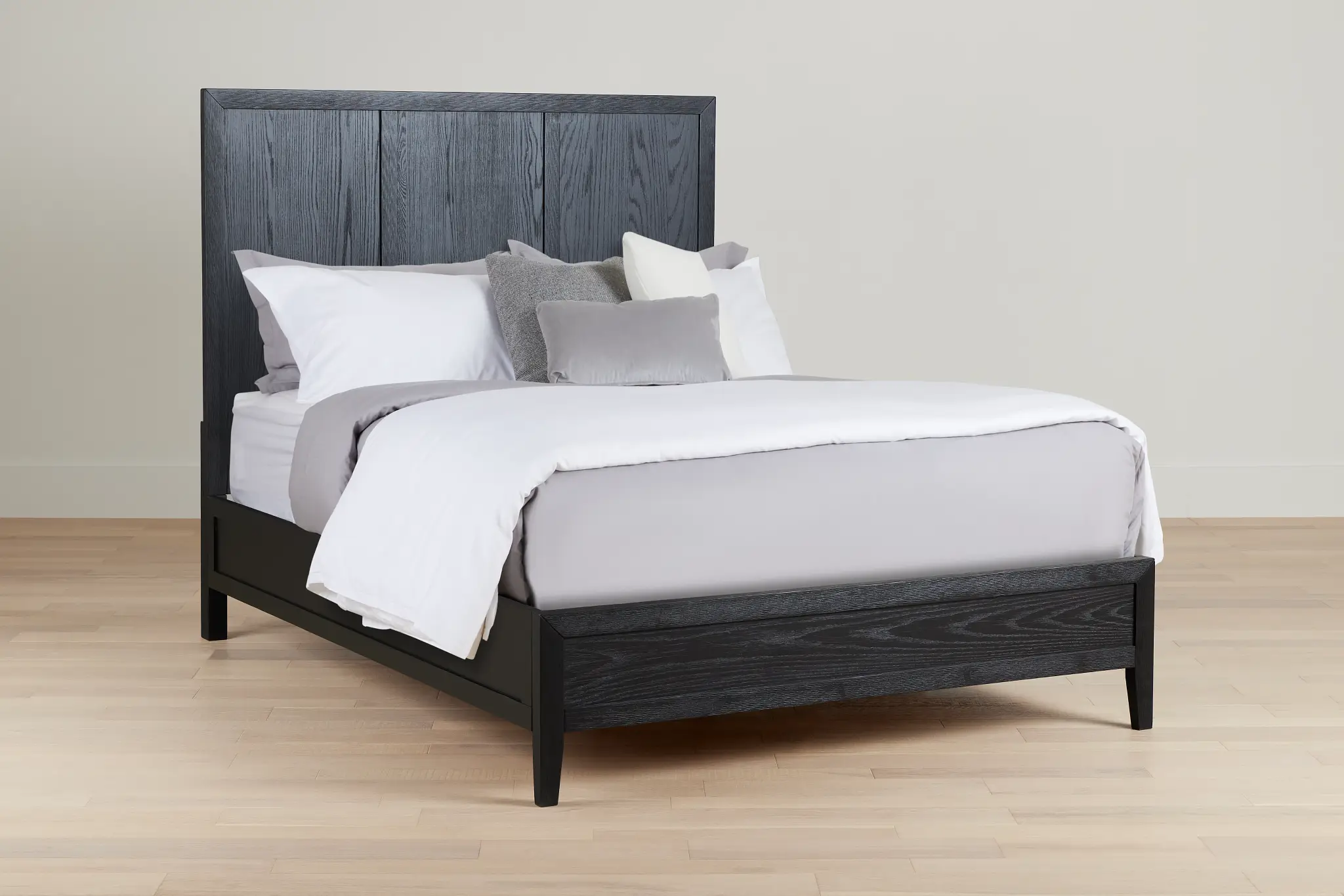 Alden Black Wood Platform Bed Alden Black Wood Platform Bed