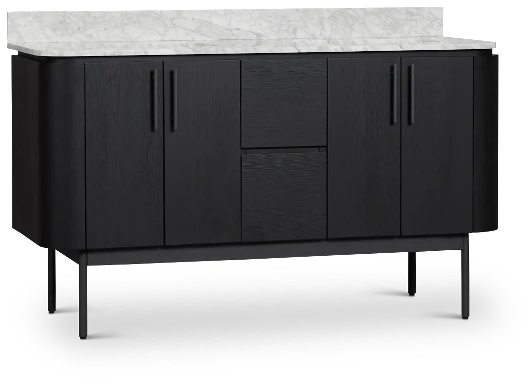 Nomad Black 60" Double Bathroom Vanity Nomad Black 60" Double Bathroom Vanity