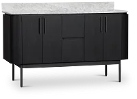 Nomad Black 60" Double Bathroom Vanity