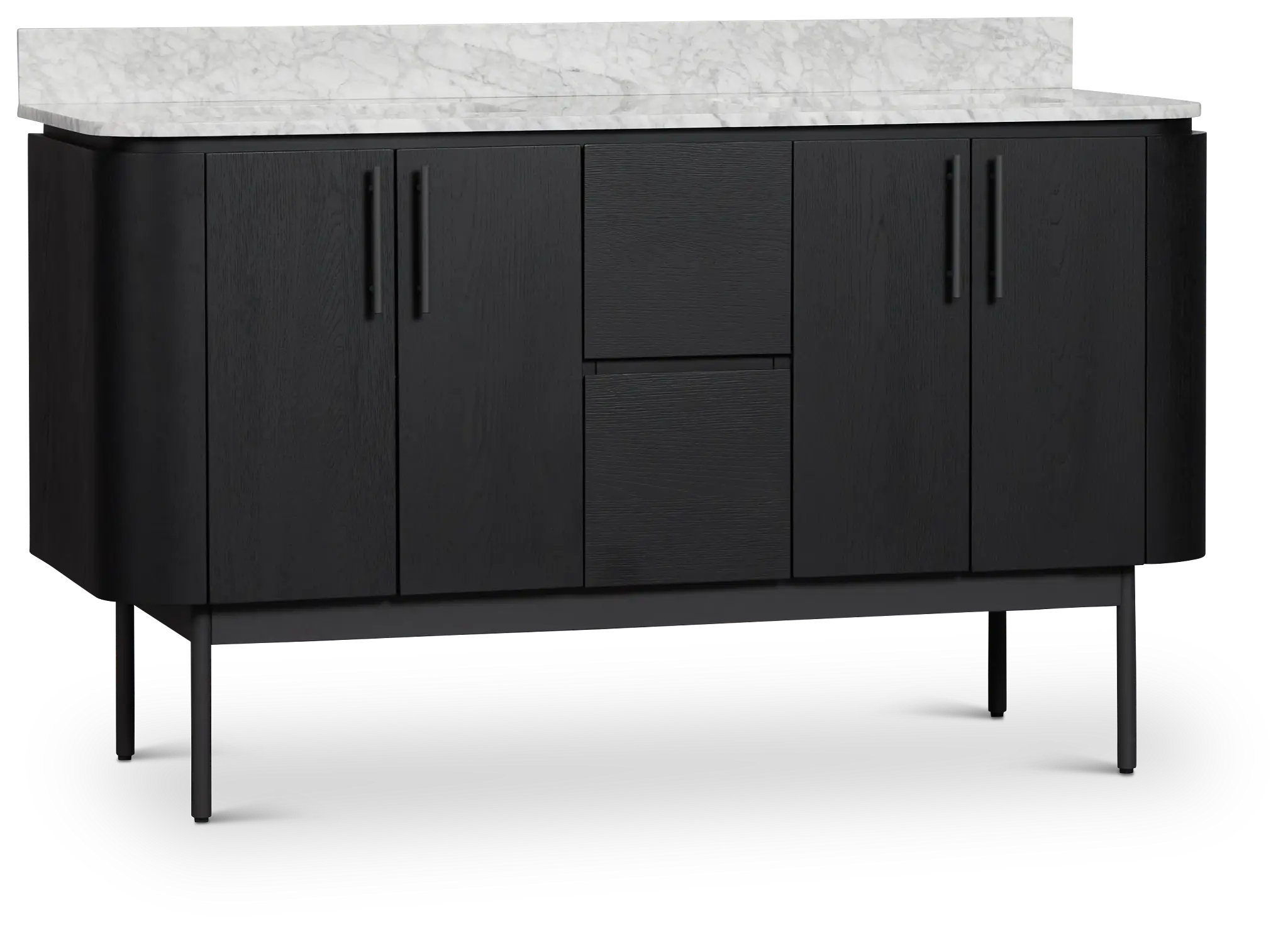 Nomad Black 60" Double Bathroom Vanity Nomad Black 60" Double Bathroom Vanity