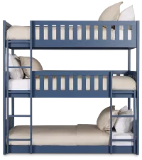 Charleston Dark Blue Triple Bunk Bed