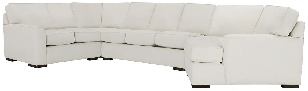 Austin White Cool Mfoam Right Cuddler Memory Foam Sleeper Sectional
