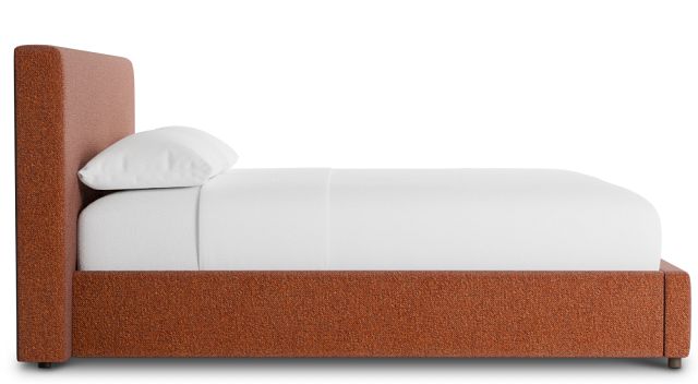 Grayton Elite Medium Brown 44" Upholstered Platform Bed