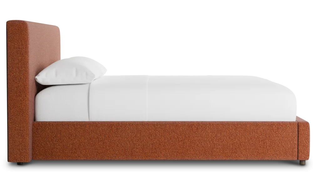 Grayton Elite Medium Brown 44" Upholstered Platform Bed