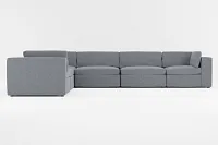 Destin Elevation Gray Fabric 6-piece Modular Sectional
