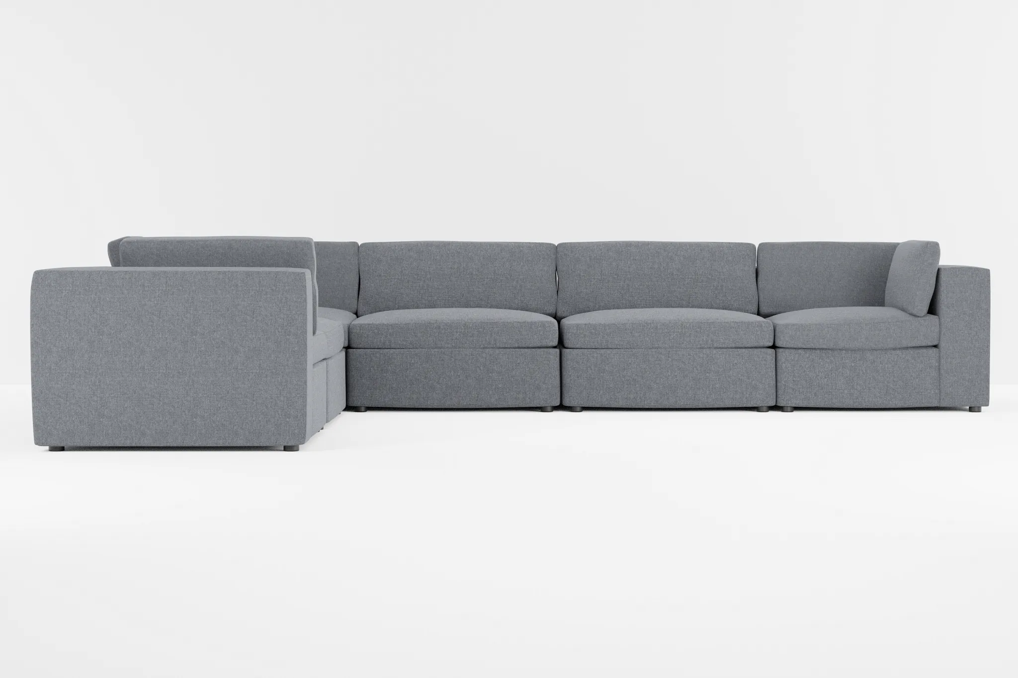 Destin Elevation Gray Fabric 6-piece Modular Sectional