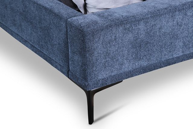 Emit Dark Blue Uph Panel Bed