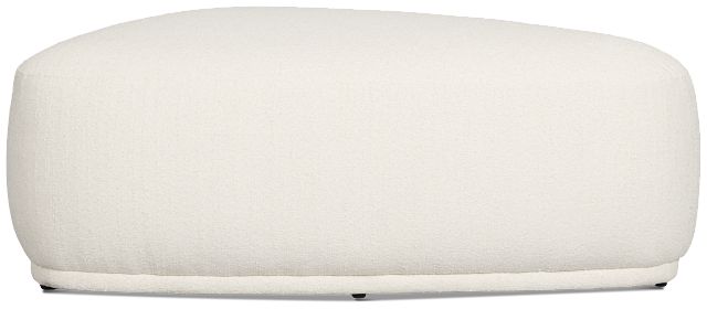 Jovi White Fabric Large Accent Ottoman