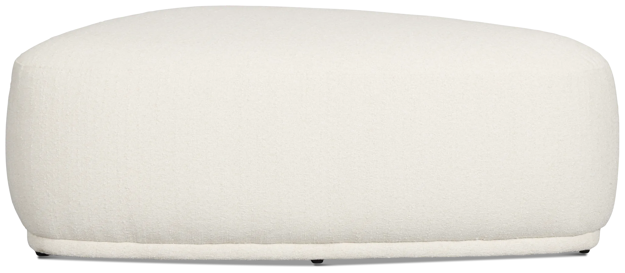 Jovi White Fabric Large Accent Ottoman